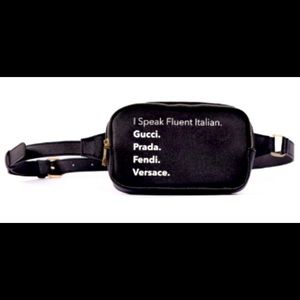 Fluent Italian Black Fanny Pack
